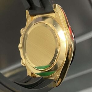 Rolex Daytona Black Dial with Diamond Markers and Gold Bezel - Image 9