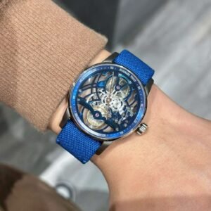 Audemars Piguet Tourbillon Openworked 26600 Rep 1 1 Blue Skeleton Movement 41mm - Image 5