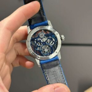 Audemars Piguet Tourbillon Openworked 26600 Rep 1 1 Blue Skeleton Movement 41mm - Image 2