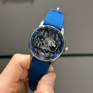 Audemars Piguet Tourbillon Openworked 26600 Rep 1 1 Blue Skeleton Movement 41mm - Image 6