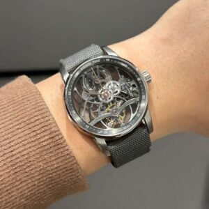 Audemars Piguet Tourbillon Openworked 26600 Replica 11 Gray Skeleton Movement 41mm - Image 3
