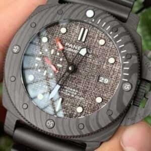 PANERAI SUBMERSIBLE WATCH CARBON CASE FABRIC DIAL VS FACTORY 47MM - Image 3