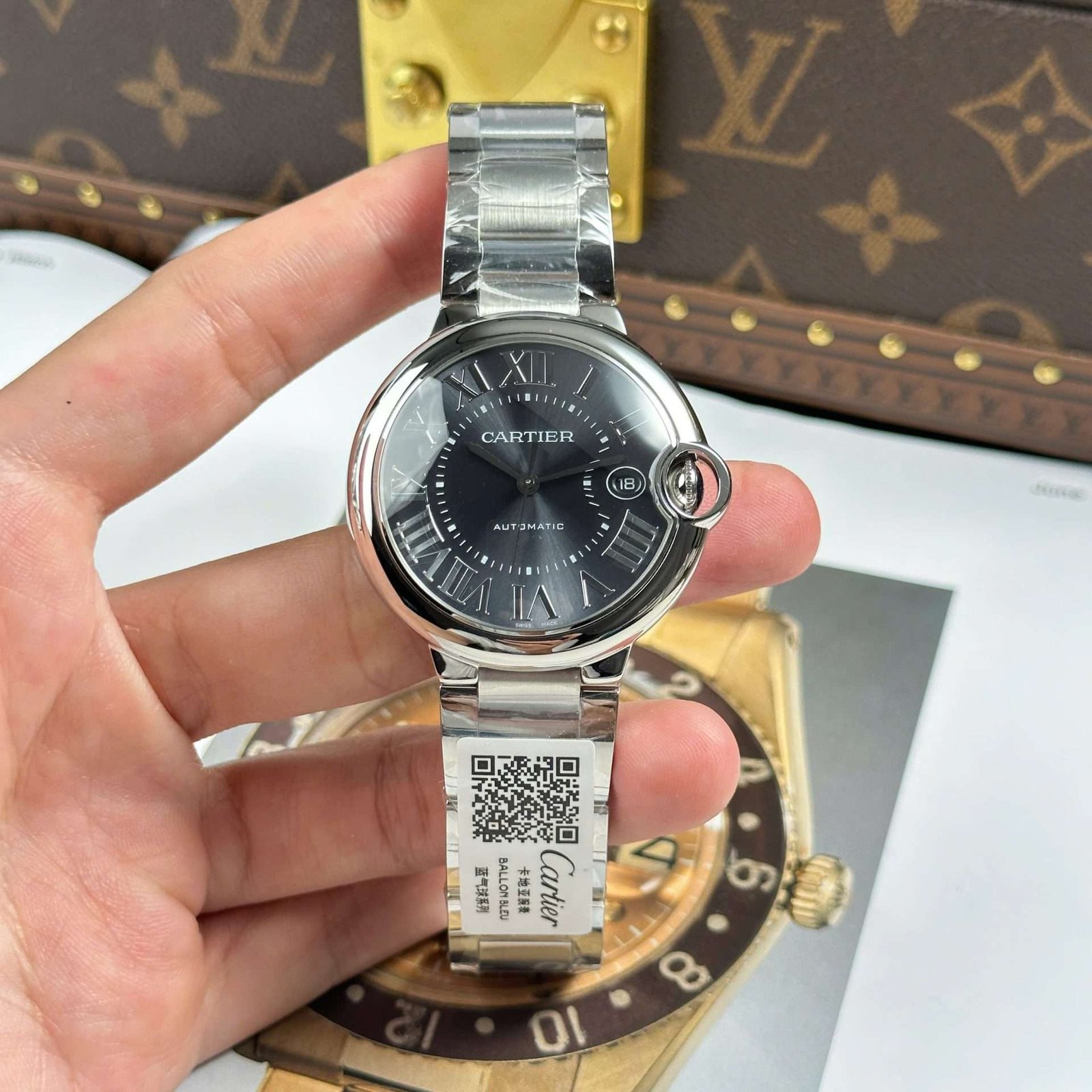 Cartier Ballon Bleu Gray Dial Metal Wire AF Factory 40mm