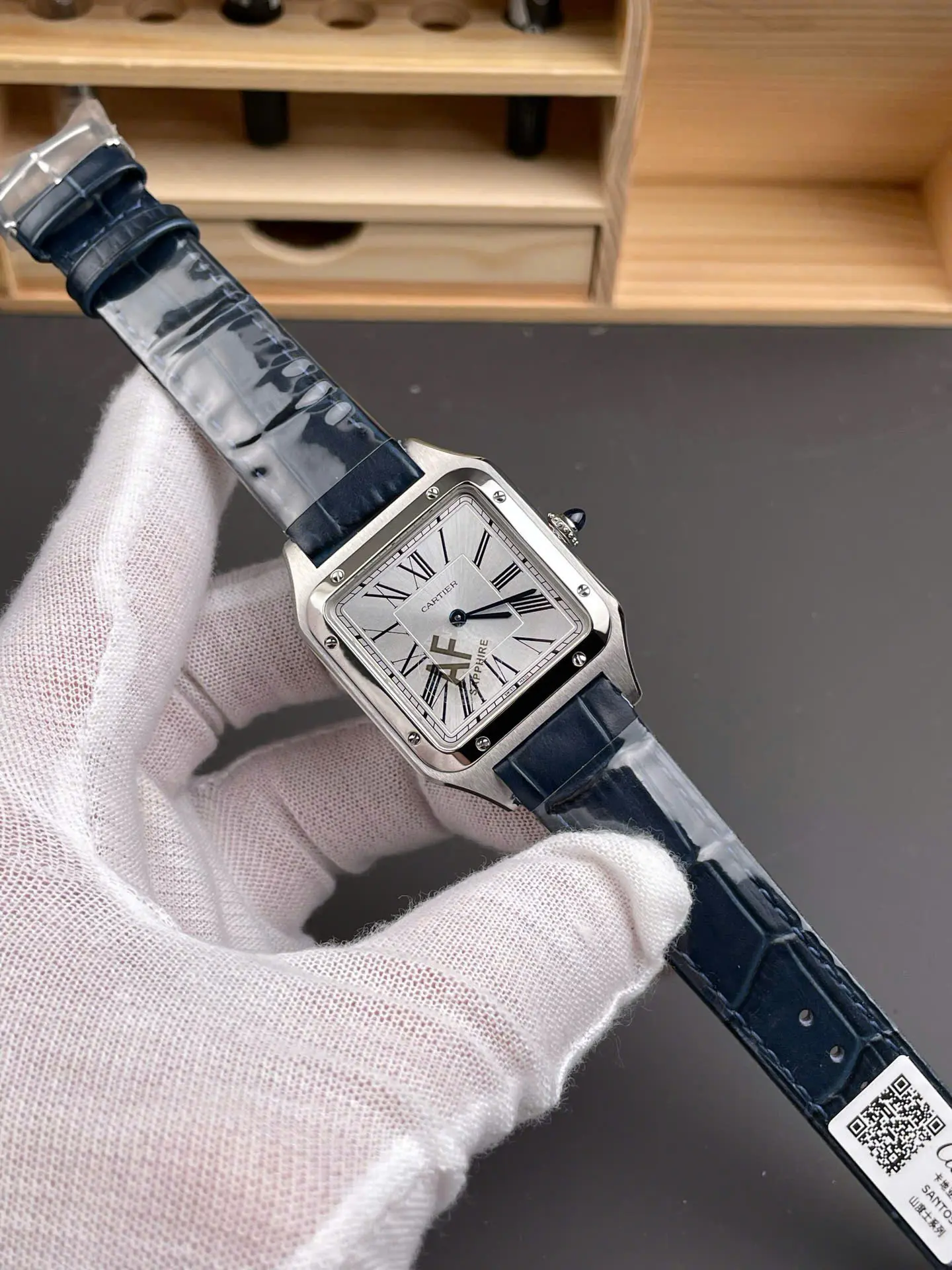 Cartier Santos Dumont WSSA0022 Leather Strap Black AF Factory