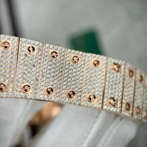 Cartier Santos Men’s Full Diamond Replica Watch Highest Quality 39.8mm - Image 4