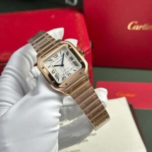 Cartier Santos Womens Replica Watch White Dial BV Factory 35.2mm - Image 12