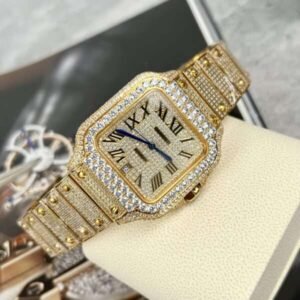 Cartier Santos Replica 1:1 Watch With Stone BV Factory 39.8mm - Image 1