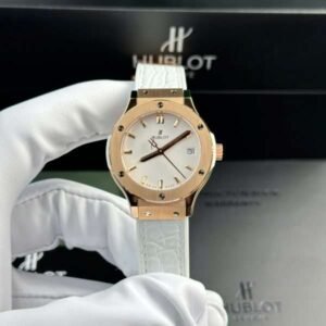 Hublot Classic Fusion King Gold Replica Watch Womens White HB Factory 33mm - Image 1