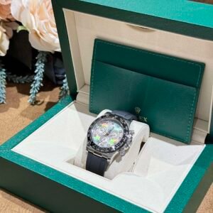 Rolex Daytona Mother of Pearl Watch with Moissanite Diamond Markers 40mm - Image 3