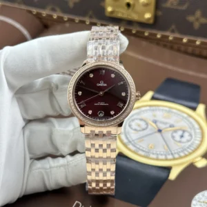 Omega De Ville Prestige Burgundy Dial Automatic Movement 34mm - Image 1