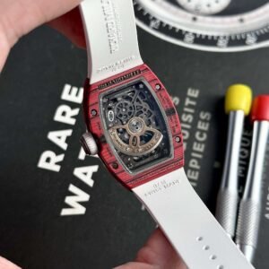 Richard Mille Rep 1:1 Watch RM07 Carbon Red Black Rubber Strap 36mm - Image 7