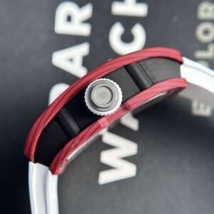 Richard Mille Rep 1:1 Watch RM07 Carbon Red Black Rubber Strap 36mm - Image 4