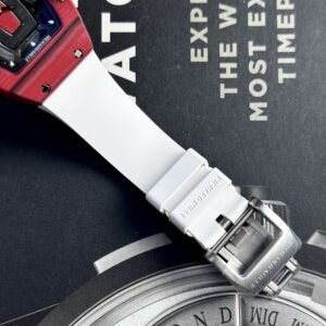 Richard Mille Rep 1:1 Watch RM07 Carbon Red Black Rubber Strap 36mm - Image 6
