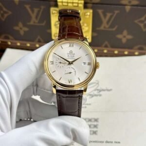 Omega De Ville Prestige Power Reserve Replica 11 Watch Leather Strap 39.5mm - Image 4