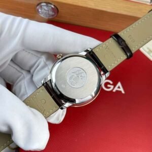 Omega De Ville Prestige Power Reserve Replica 11 Watch Dial Chocolate Leather Strap 39.5mm - Image 4