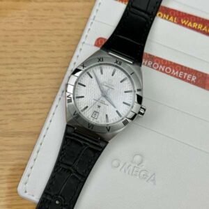 Omega Watch Constellation White Dial Leather Strap 41mm - Image 4