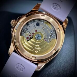 Patek Philippe Aquanaut 5072R Women Pink Rose Gold Plated Rep 11 Watch PPF 35.6mm - Image 4