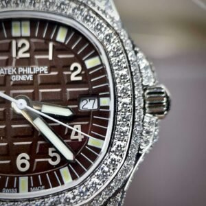 Patek Philippe Rep 11 Watch Aquanaut 5067 Women’s Moissanite Diamond 35.6mm - Image 4