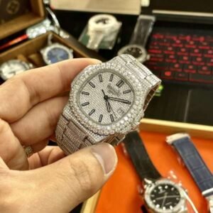 Patek Philippe Replica Watches Nautilus 5719 Full Diamonds PPF 40mm - Image 10