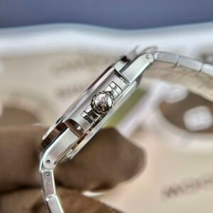 Patek Philippe Replica 11 Watch Nautilus 7118 White With Diamond Bezel Factory 3K 35.2mm - Image 5