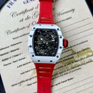 Richard Mille RM35-01 Rafael Nadal Red Rubber Strap Replica 1:1 Watch BBR Factory 42mm - Image 1