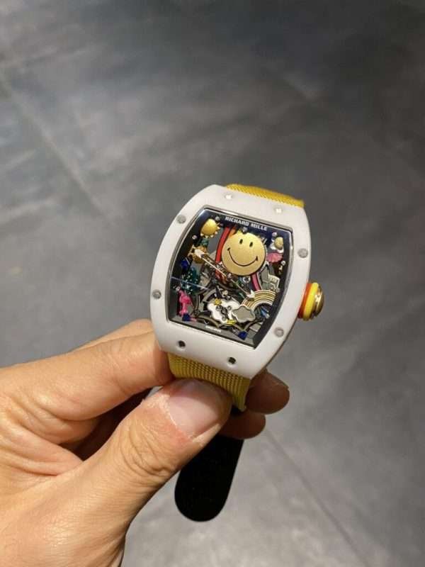 Richard Mille Replica Watch RM88 Smiley White Ceramic 42mm