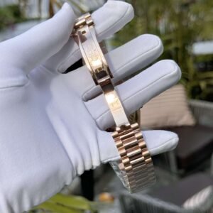 Rolex Replica 11 Watch Natural Mother of Pearl Dial Moissanite Gold Wrapped Day-Date 40mm - Image 4