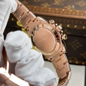 Rolex Cosmograph Daytona 40mm Real Gold Plated Black Dial Watch - Image 9