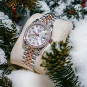 Rolex DateJust Moissanite Diamond White Dial 31mm - Image 6