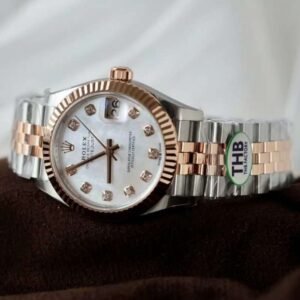Rolex Replica 11 Watch DateJust Rose Gold Wrapped Mother-of-Pearl Dial GM Factory 36mm - Image 9