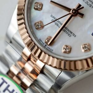 Rolex Replica 11 Watch DateJust Rose Gold Wrapped Mother-of-Pearl Dial GM Factory 36mm - Image 7