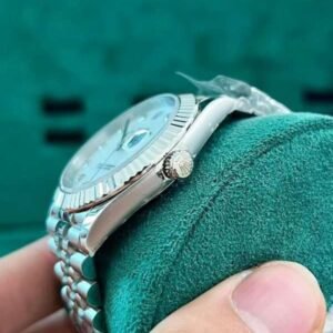 Rolex Rep 11 Watch DateJust Natural Mother of Pearl Dial With Moissanite Diamond Clean Factory 41mm - Image 7