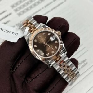 Rolex Replica 1:1 Watch DateJust Women’s Genuine Gold Wrapped Brown Dial GM Factory 31mm - Image 1
