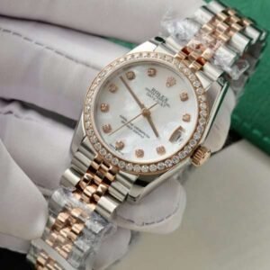 Rolex Rep 11 Watch DateJust MOP Moissanite Diamond Bezel EW 36mm - Image 9