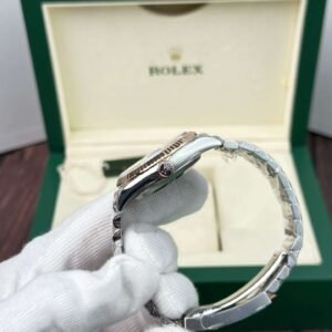 Rolex Replica 11 Watch Datejust Rose Gold Plated Chocolate Dial EW Factory 36mm - Image 4