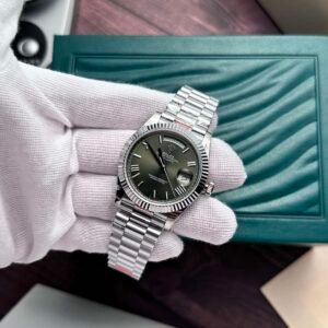 Rolex Rep 11 Watch Day-Date 228236 Green Dial Metal Strap GM Factory V2 40mm - Image 3