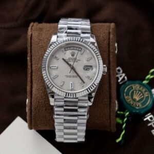 Rolex Day-Date with Meteorite Dial and Moissanite Indices Replica GM 40mm - Image 11