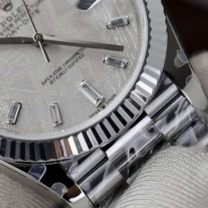 Rolex Day-Date with Meteorite Dial and Moissanite Indices Replica GM 40mm - Image 8