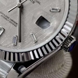 Rolex Day-Date with Meteorite Dial and Moissanite Indices Replica GM 40mm - Image 7