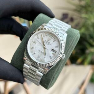 Rolex Day-Date Modified Meteorite Dial Moissanite Markers Replica GM 40mm - Image 4