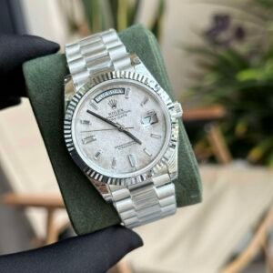 Rolex Day-Date Modified Meteorite Dial Moissanite Markers Replica GM 40mm - Image 3