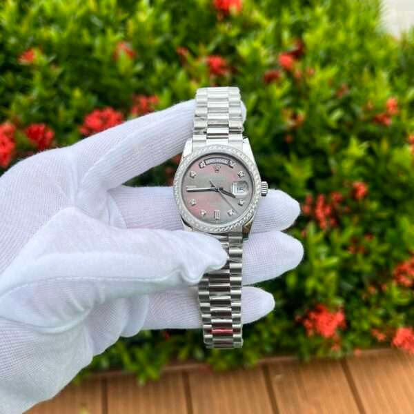 Rolex Replica 1:1 Watch Day-Date Purple Mother of Pearl Dial Swiss Movement 36mm
