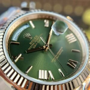 Rolex Day-Date Green Dial Rose Gold Weight 186 Grams QF Factory 40mm - Image 4