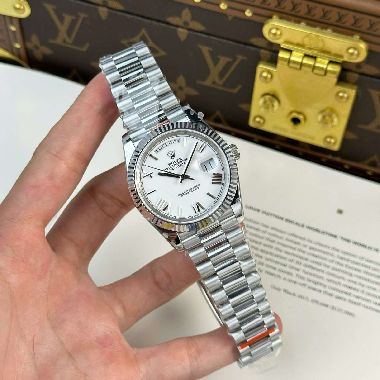 Rolex Watches Day-Date White Dial Weight 40mm