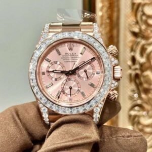 Rolex Daytona 126595TBR Gold-Plated with Moissanite Hong Kong Custom 40mm - Image 6