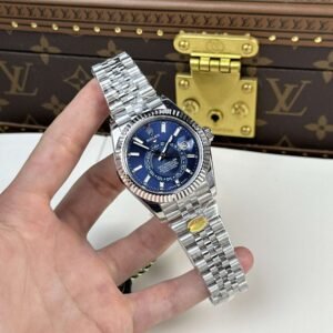 Rolex Sky-Dweller Blue Dial Jubilee Strap Premium Replica 42mm - Image 3