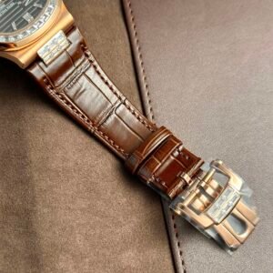 Patek Philippe 5724R Replica Watch Gray Dial Leather Strap Factory GR 40mm - Image 3