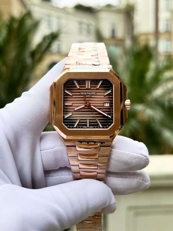 Patek Philippe Cubitus 5821 Rose Gold Watch Dial Square Chocolate 45mm