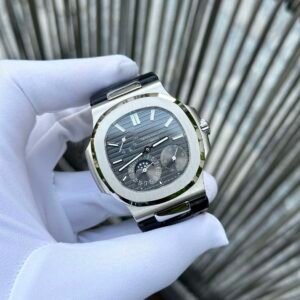 Patek Philippe Replica 1:1 Watch 5712 Gray Dial Leather Strap GRF 40mm - Image 2
