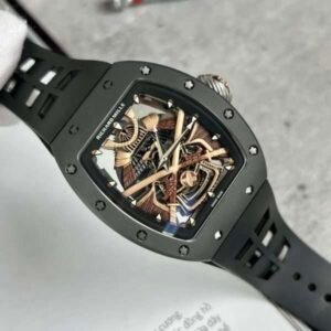 Richard Mille RM47 Best Replica Watch Black Rubber Strap Samurai Dial 42.7mm - Image 1